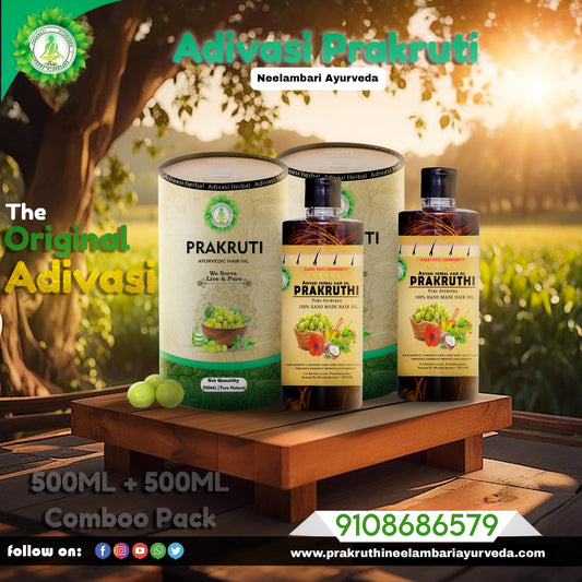 🔻ADIVASI PRAKRUTHI NEELAMBARI AYURVEDA HAIR OIL BUY 1000ML FULL COURSE 📦